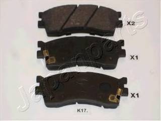 JAPANPARTS PA-K17AF Комплект тормозных колодок... JAPANPARTS PA-K17AF Комплект тормозных колодок...