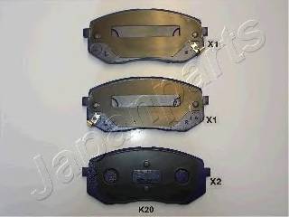 JAPANPARTS PA-K20AF Комплект гальмівних колодо... JAPANPARTS PA-K20AF Комплект гальмівних колодо...
