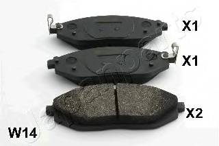 JAPANPARTS PA-W14AF Комплект тормозных колодок... JAPANPARTS PA-W14AF Комплект тормозных колодок...