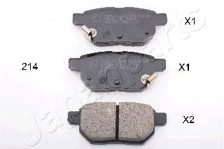 JAPANPARTS PP-214AF Комплект гальмівних колодо... JAPANPARTS PP-214AF Комплект гальмівних колодо...
