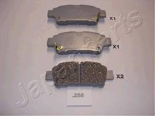 JAPANPARTS PP-258AF Комплект тормозных колодок... JAPANPARTS PP-258AF Комплект тормозных колодок...