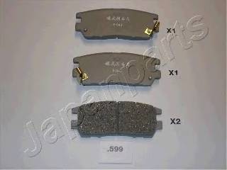 JAPANPARTS PP-599AF Комплект тормозных колодок... JAPANPARTS PP-599AF Комплект тормозных колодок...