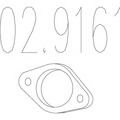 MTS 02.9161 Прокладка, труба выхлопног