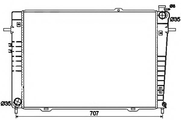 NRF 53497 Радиатор, охлаждение двига