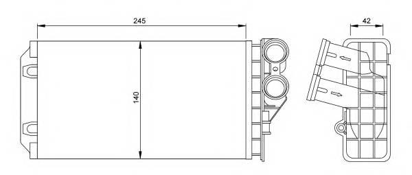 NRF 54251 Теплообменник, отопление с