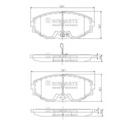 NIPPARTS J3601074 Комплект тормозных колодок