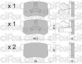 CIFAM 822-173-1 Комплект тормозных колодок... CIFAM 822-173-1 Комплект тормозных колодок...