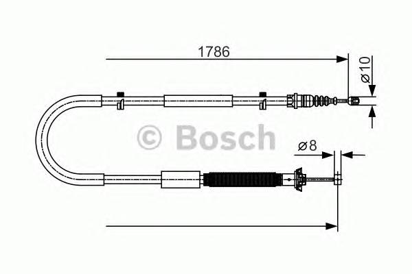 BOSCH 1 987 477 910 Трос, стояночная тормозная 