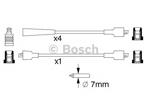 BOSCH 0 986 357 117 Комплект проводов зажигани...