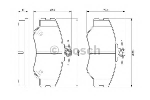 BOSCH 0 986 424 368 Комплект тормозных колодок