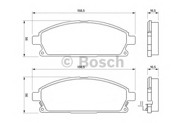 BOSCH 0 986 424 715 Комплект гальмівних колодо... BOSCH 0 986 424 715 Комплект гальмівних колодо...