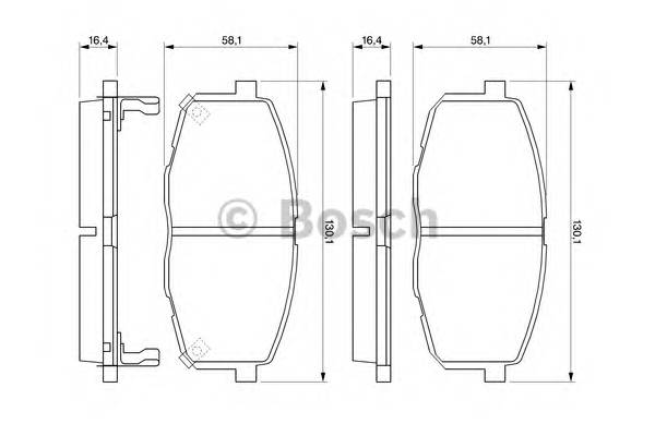 BOSCH 0 986 424 811 Комплект гальмівних колодо... BOSCH 0 986 424 811 Комплект гальмівних колодо...