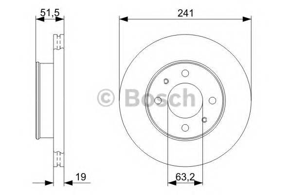 BOSCH 0 986 479 377 Тормозной диск BOSCH 0 986 479 377 Тормозной диск