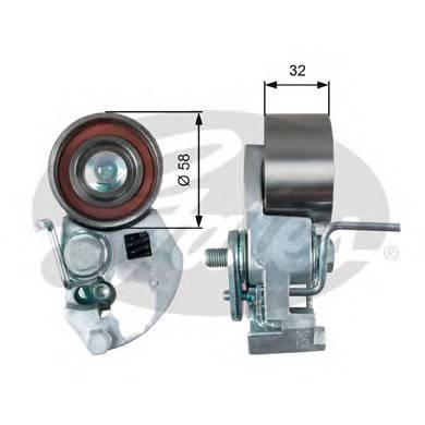 GATES T43133 Натяжной ролик, ремень ГРМ