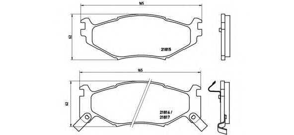 BREMBO P 11 007 Комплект гальмівних колодо... BREMBO P 11 007 Комплект гальмівних колодо...