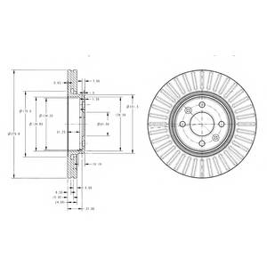 DELPHI BG3430 Гальмівний диск