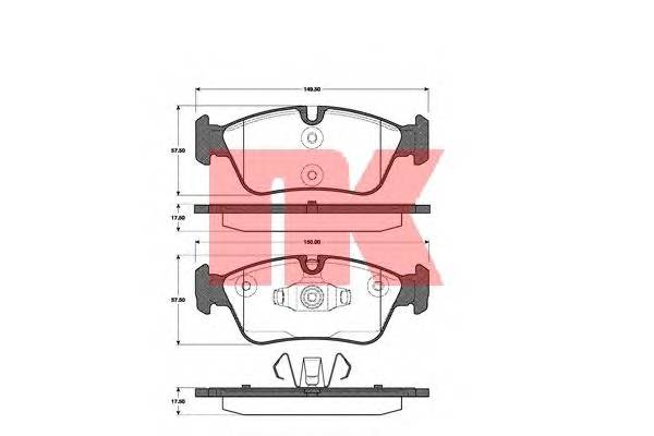 NK 221531 Комплект тормозных колодок... NK 221531 Комплект тормозных колодок...