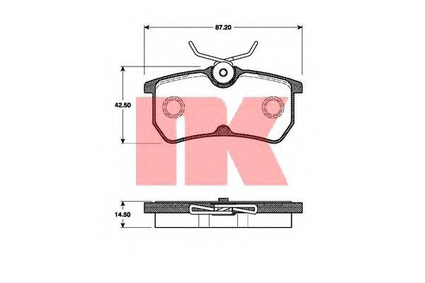 NK 222550 Комплект тормозных колодок...
