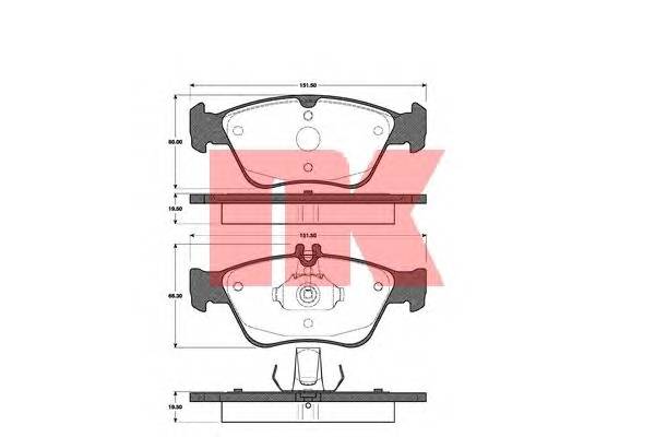 NK 223330 Комплект тормозных колодок