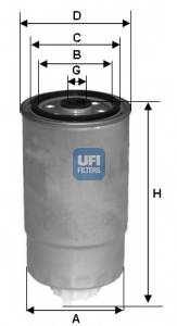 UFI 24.H2O.02 Топливный фильтр UFI 24.H2O.02 Топливный фильтр