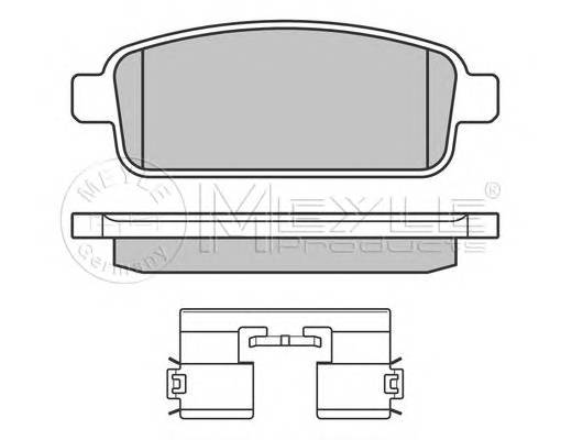 MEYLE 025 250 9616/W Комплект тормозных колодок