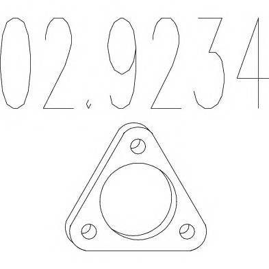 MTS 02.9234 Прокладка, труба выхлопног