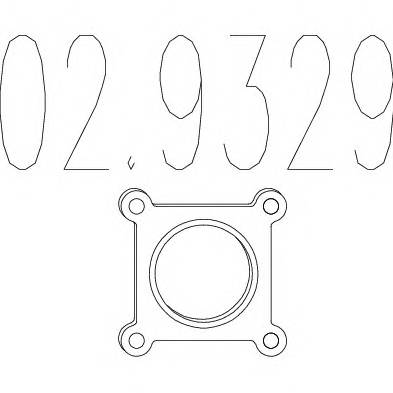 MTS 02.9329 Прокладка, труба выхлопног