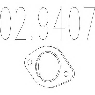 MTS 02.9407 Прокладка, труба выхлопног