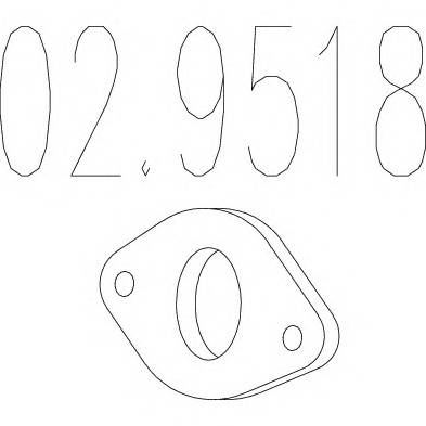 MTS 02.9518 Прокладка, труба выхлопног�