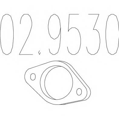 MTS 02.9530 Прокладка, труба вихлопног...