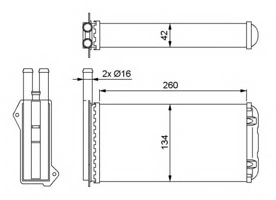 NRF 52220 Теплообмінник, опалення са