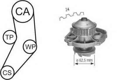 AIRTEX WPK-161602 Водяной насос + комплект зу... AIRTEX WPK-161602 Водяной насос + комплект зу...