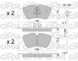 CIFAM 822-775-0K Комплект тормозных колодок