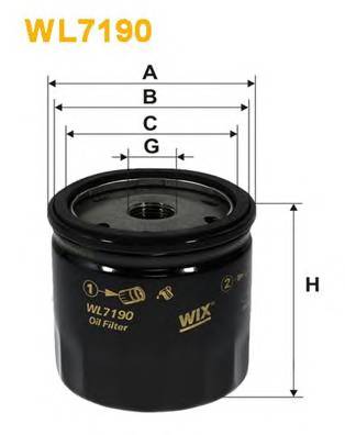 WIX FILTERS WL7190 Масляний фільтр WIX FILTERS WL7190 Масляний фільтр