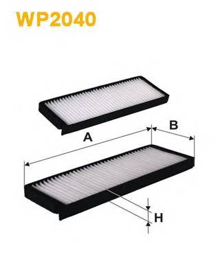 WIX FILTERS WP2040 Фильтр, воздух во внутренно... WIX FILTERS WP2040 Фильтр, воздух во внутренно...