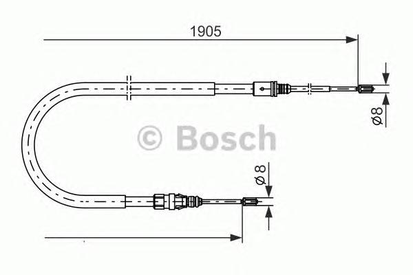 BOSCH 1 987 477 237 Трос, стояночная тормозная 