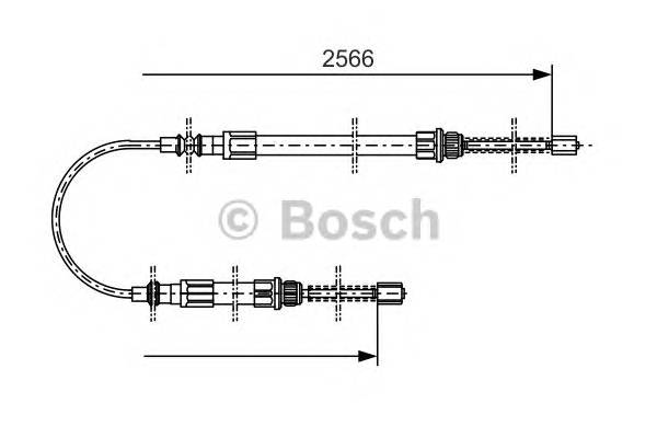 BOSCH 1 987 477 515 Трос, стояночная тормозная 