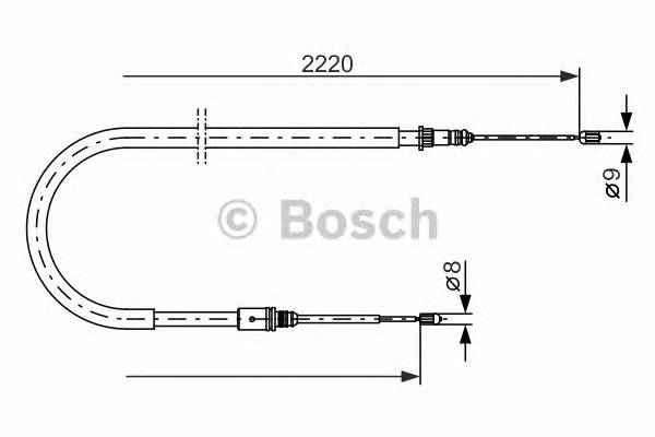 BOSCH 1 987 477 652 Трос, стояночная тормозная 