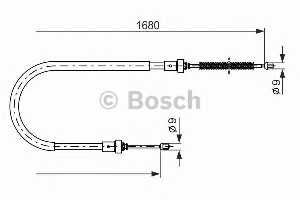 BOSCH 1 987 477 955 Трос, стояночная тормозная 