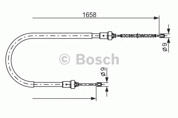 BOSCH 1 987 482 234 Трос, стояночная тормозная 