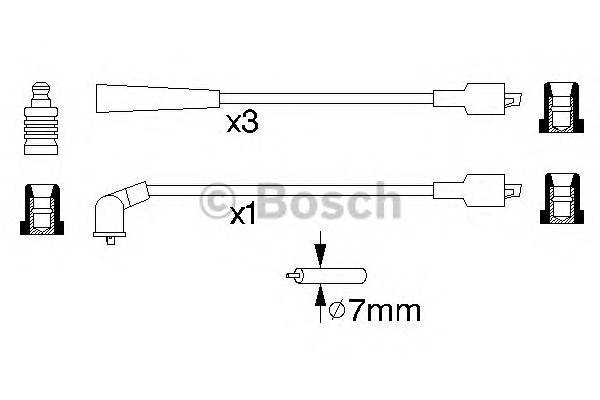 BOSCH 0 986 356 710 Комплект проводов зажигани... BOSCH 0 986 356 710 Комплект проводов зажигани...