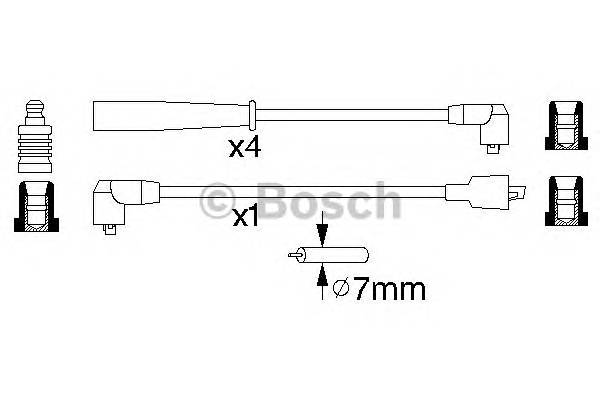 BOSCH 0 986 356 807 Комплект проводов зажигани
