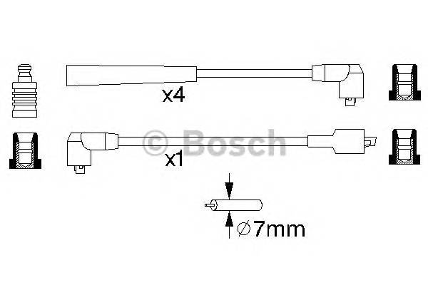 BOSCH 0 986 356 859 Комплект дротів запалюванн... BOSCH 0 986 356 859 Комплект дротів запалюванн...