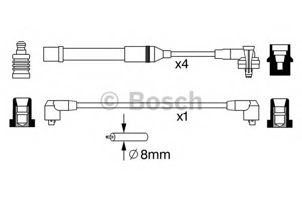 BOSCH 0 986 357 051 Комплект проводов зажигани