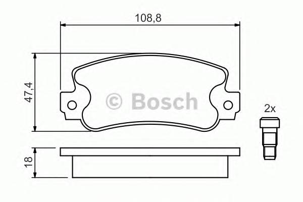 BOSCH 0 986 424 098 Комплект тормозных колодок