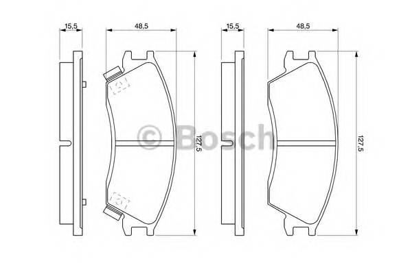 BOSCH 0 986 461 127 Комплект гальмівних колодо... BOSCH 0 986 461 127 Комплект гальмівних колодо...