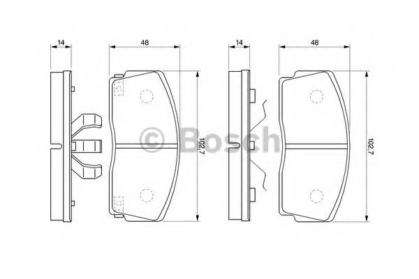 BOSCH 0 986 493 390 Комплект тормозных колодок
