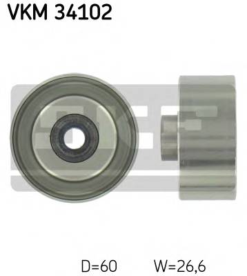 SKF VKM 34102 Паразитный / ведущий ролик, 