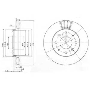 DELPHI BG3401 Гальмівний диск DELPHI BG3401 Гальмівний диск
