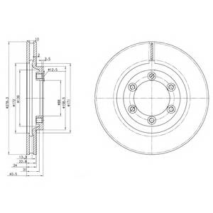 DELPHI BG3523 Тормозной диск DELPHI BG3523 Тормозной диск